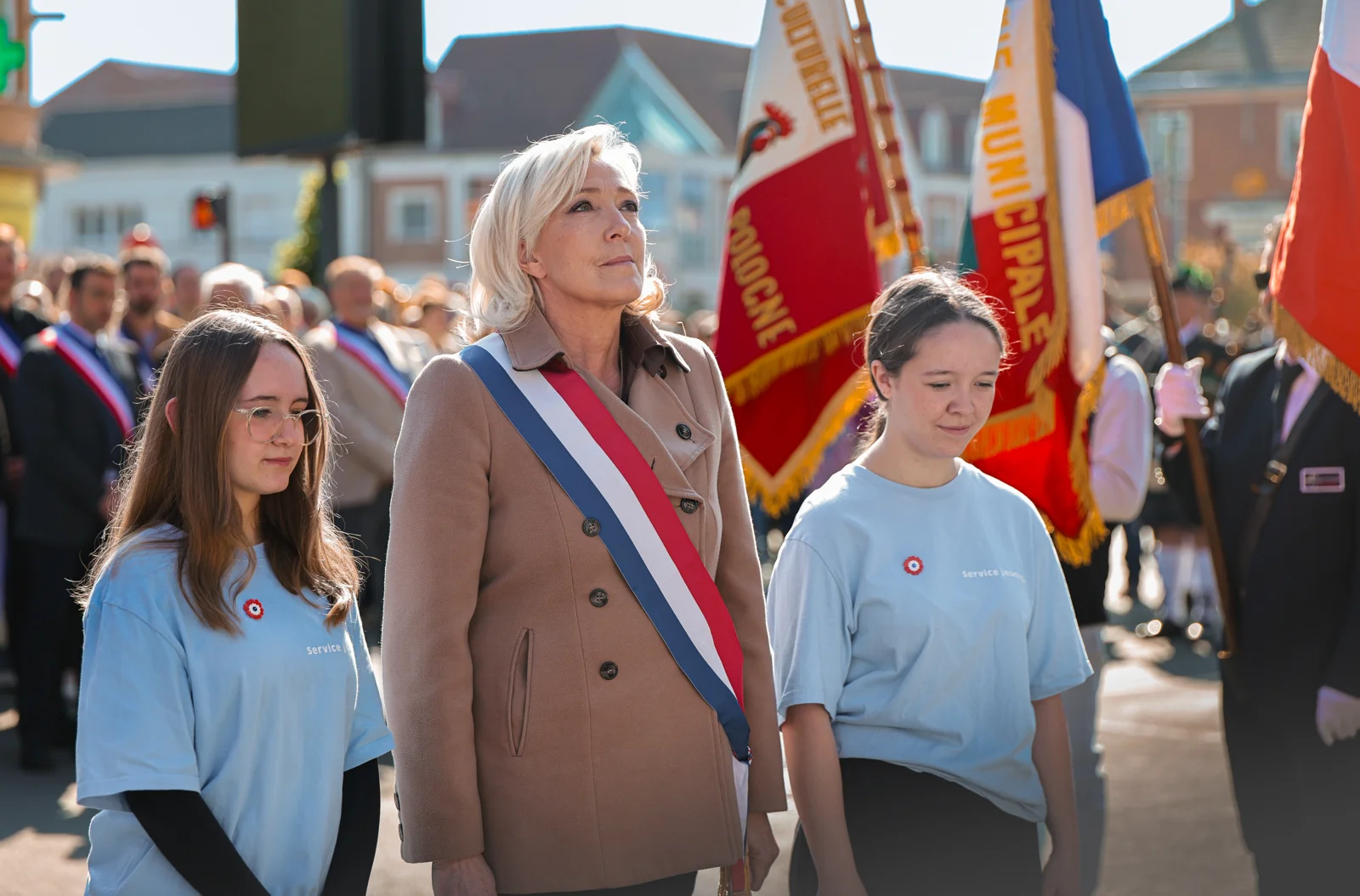 Marine Le Pen lors d’un déplacement antérieur, photo d’archive