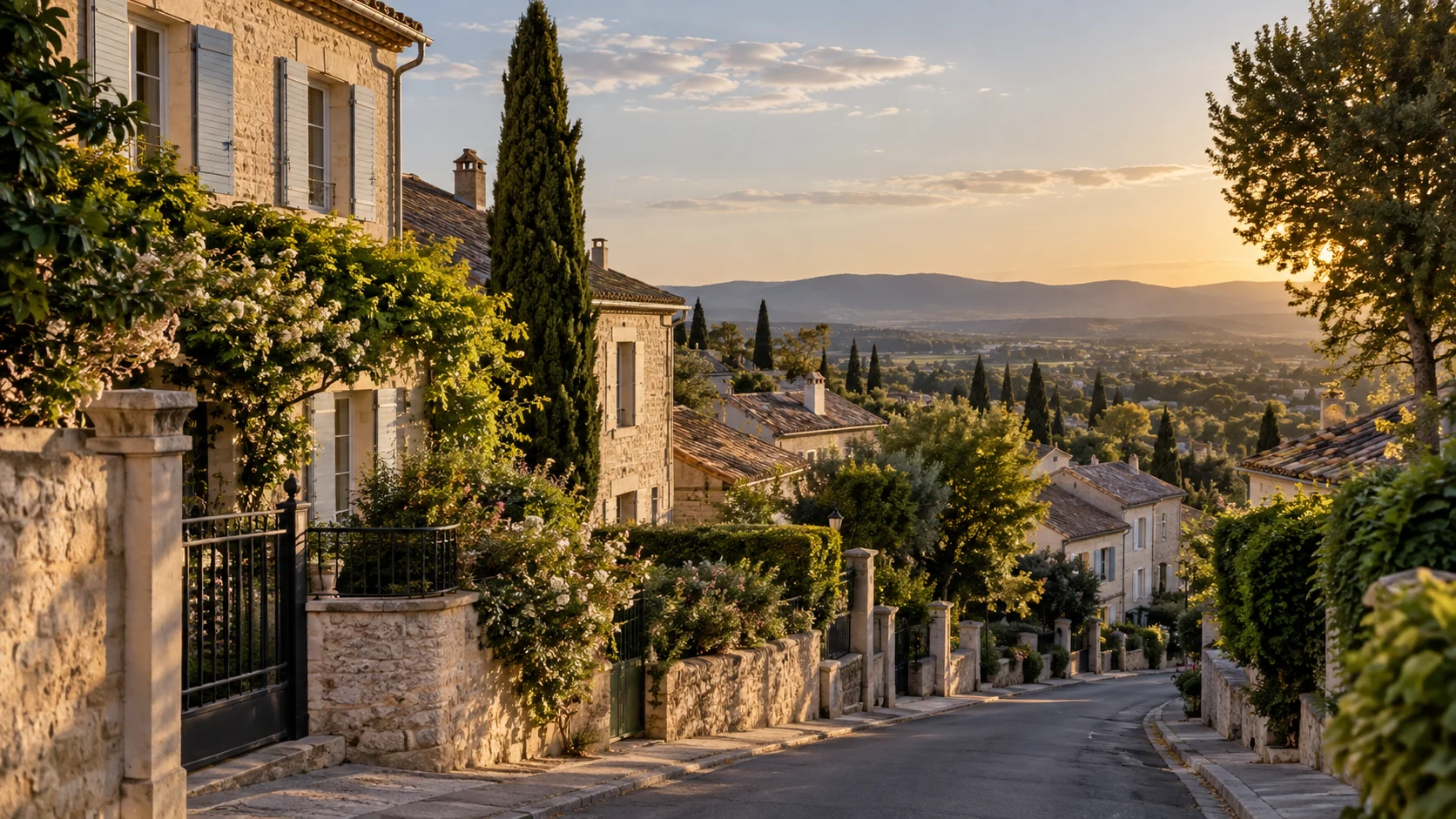 Village et paysage vallonné